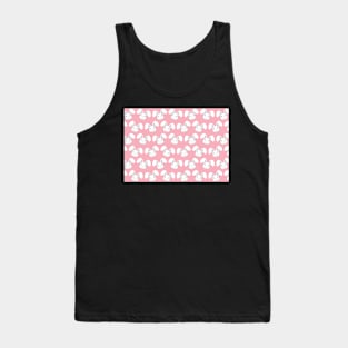 Cute White Bunny on Pink background Tank Top